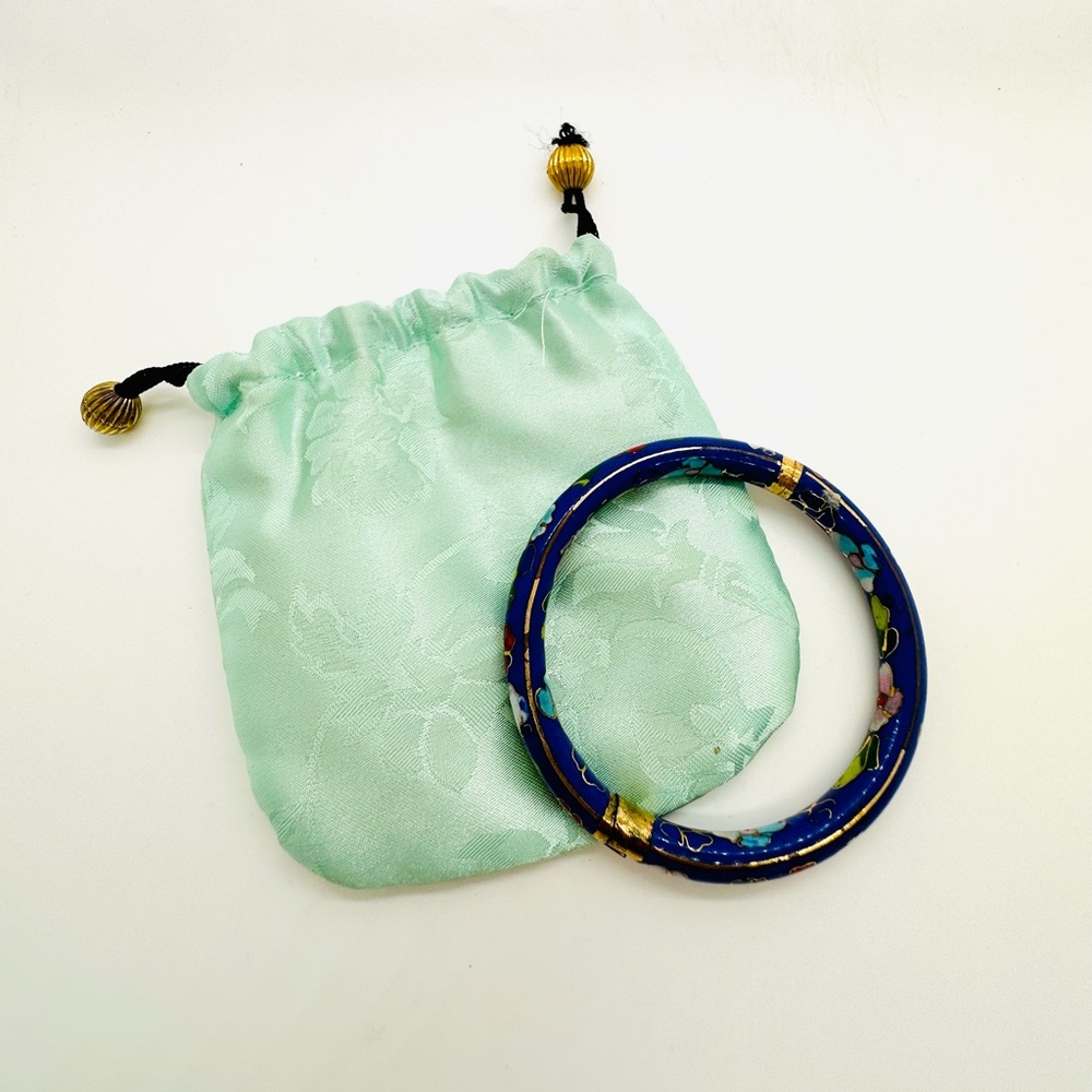 Vintage Cloisonné Bangle Bracelet